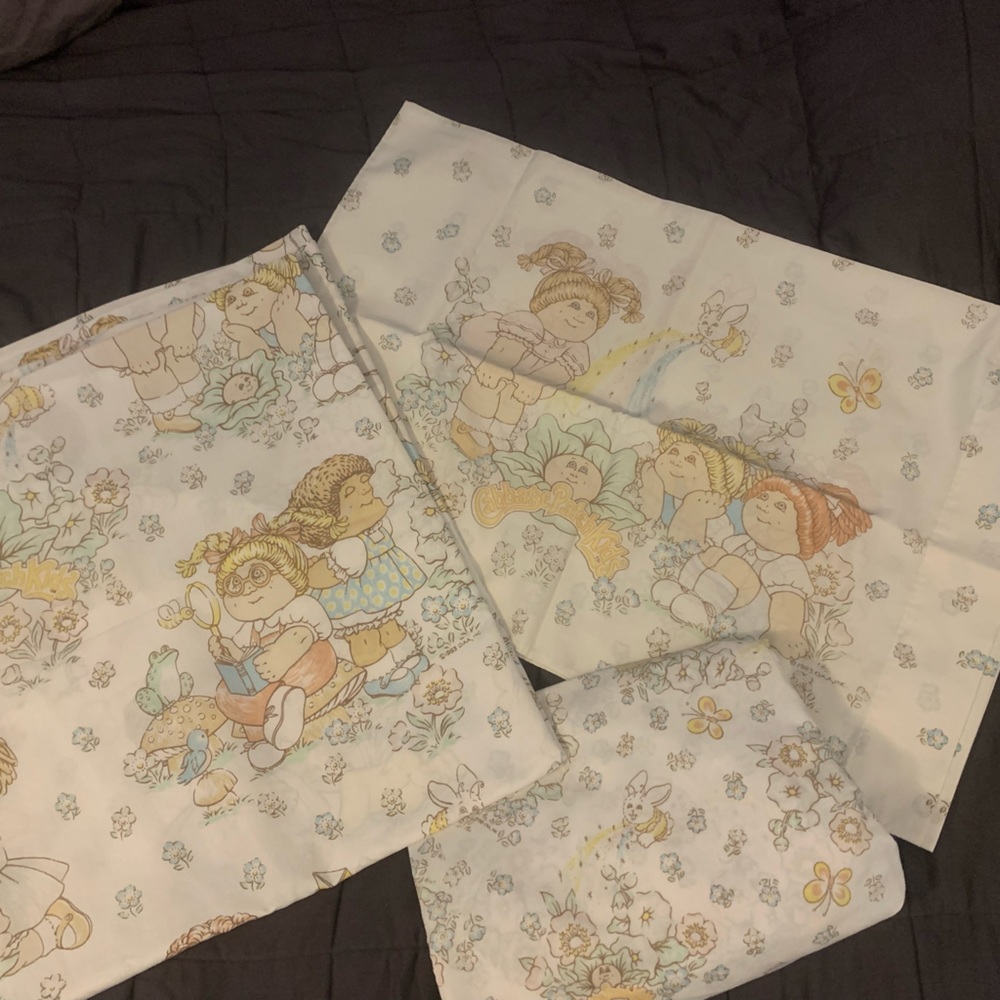 Vintage twin size cabbage patch kids bedding set